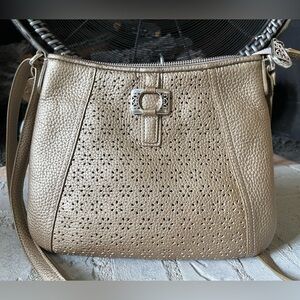 Brighton Gold Daisy Laser Cut Design Crossbody Bag